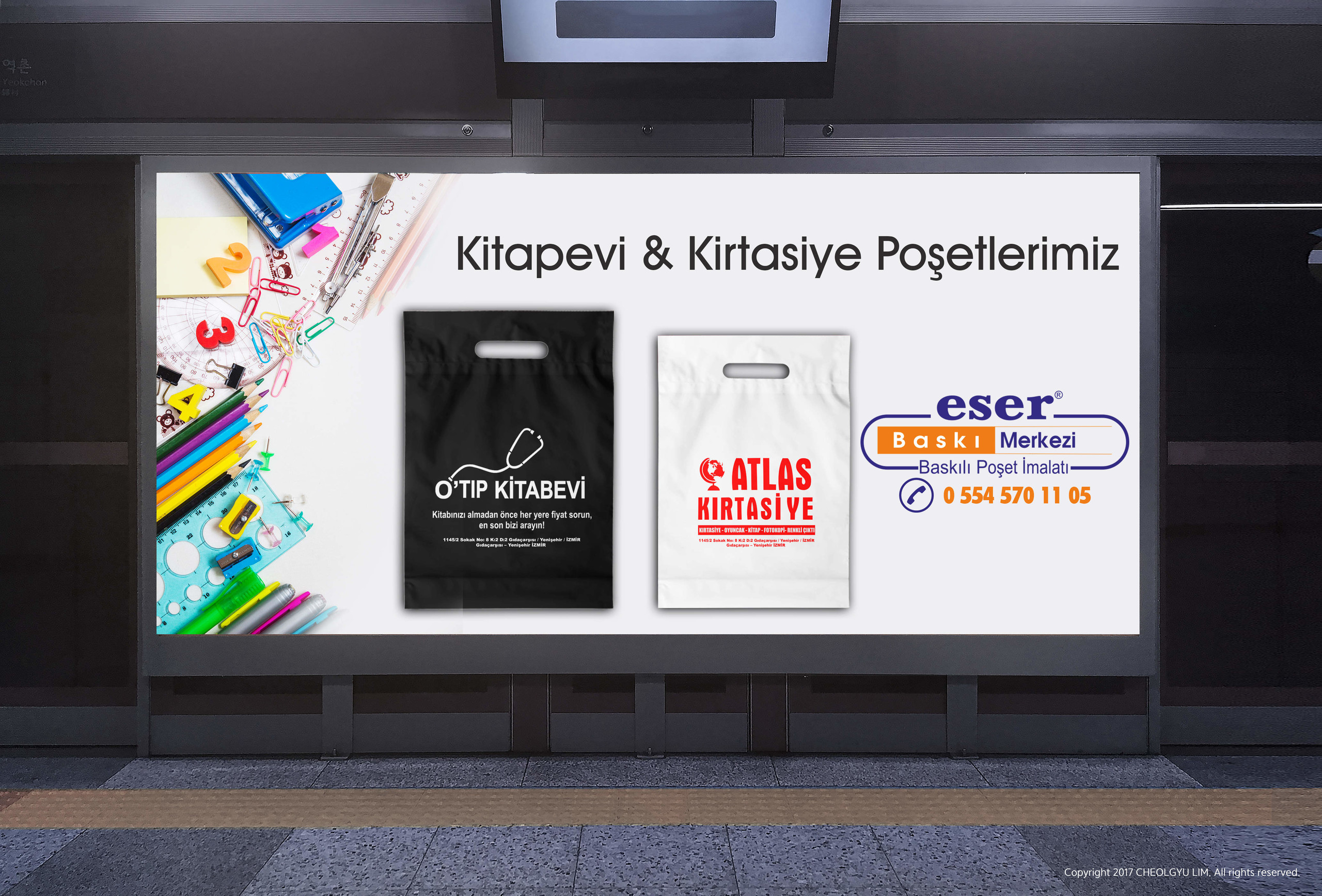 Kitapevi baskılı poşet