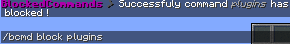 BlockedCommands | SpigotMC - High Performance Minecraft Software