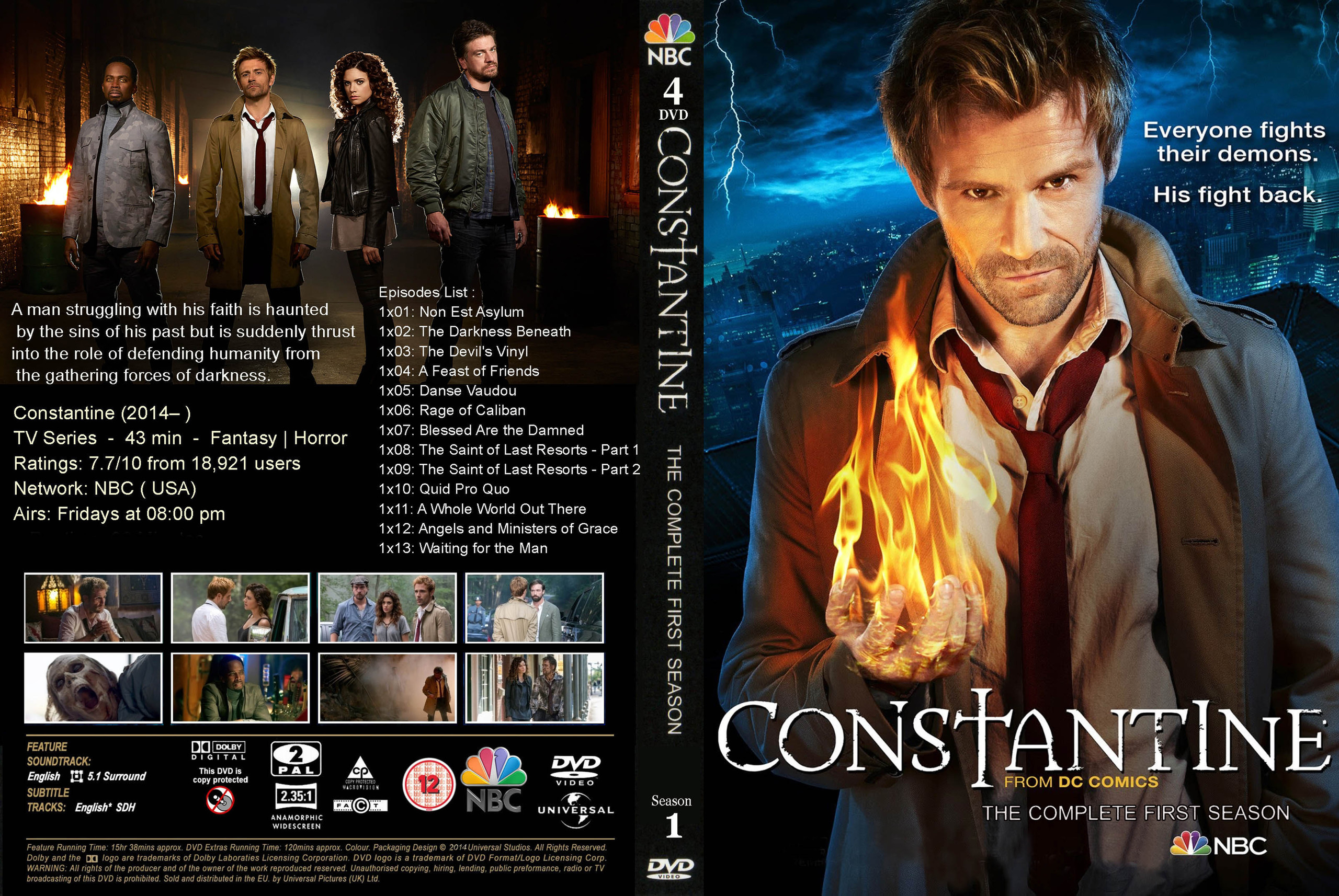 Constantine 1.Sezon Tüm Bölümler Türkçe Dublaj Boxset