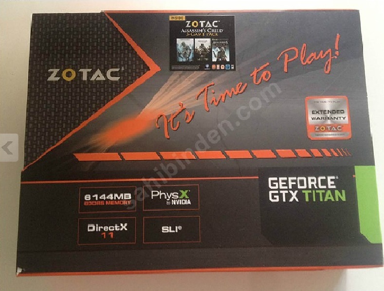  SATILIK ZOTAC GTX GTX TITAN BLACK GDDR5 6GB 384Bit Nvidia GeForce DX11.2 Ekran Kartı