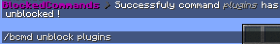 BlockedCommands | SpigotMC - High Performance Minecraft Software