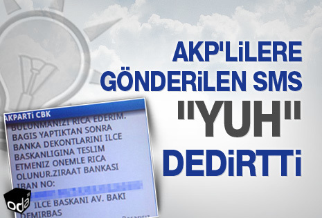 AKP'lilere gnderilen SMS 