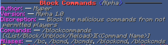 BlockedCommands | SpigotMC - High Performance Minecraft Software