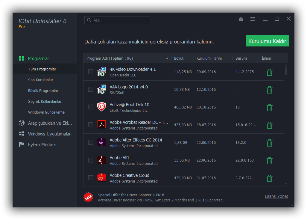 IObit Uninstaller Pro İndir 6.1.0.26 Türkçe Download