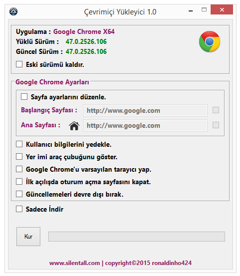 Google Chrome Çevrimiçi Yükleyici 1.0