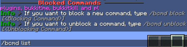 BlockedCommands | SpigotMC - High Performance Minecraft Software