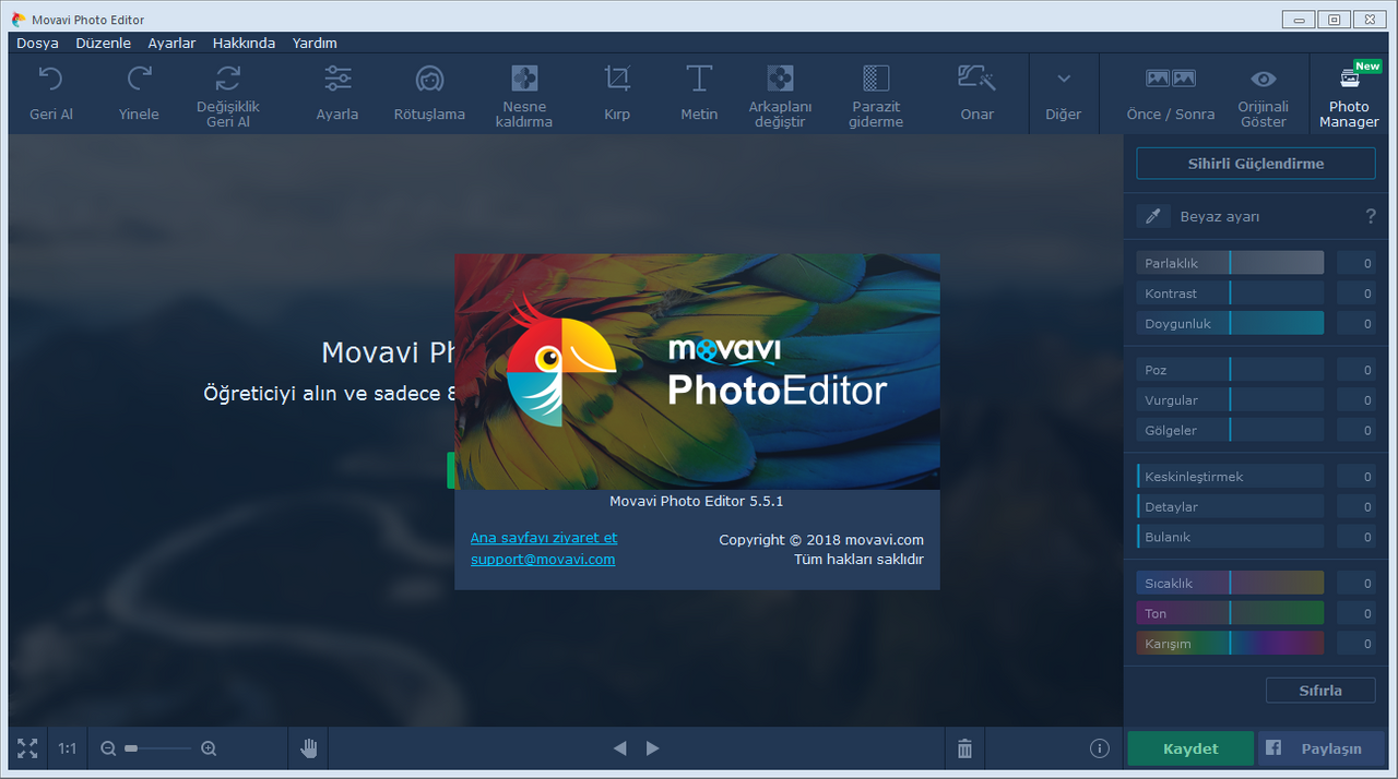 Movavi Photo Editor 5.5.1 Final | Katılımsız