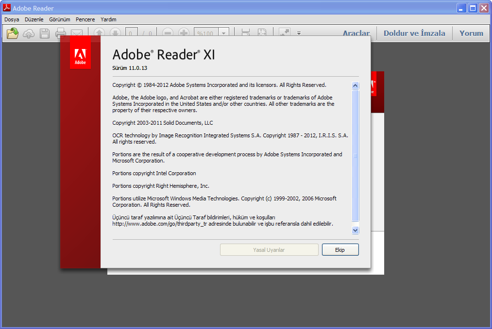 Adobe Reader XI 11.0.13 Final TR | Katılımsız