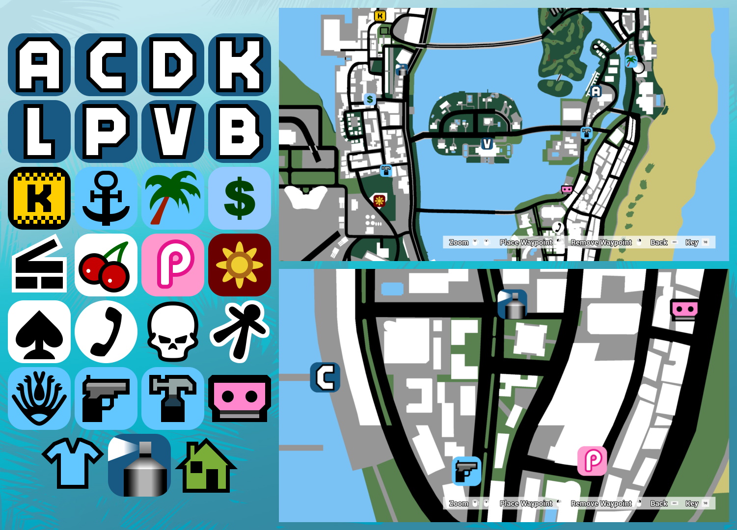 grand theft auto vice city map