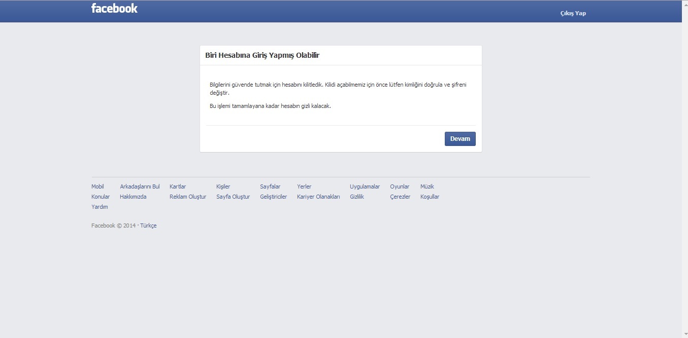 Facebook Hesabım Kitlendi açılmıyor ne yapmalıyım? 