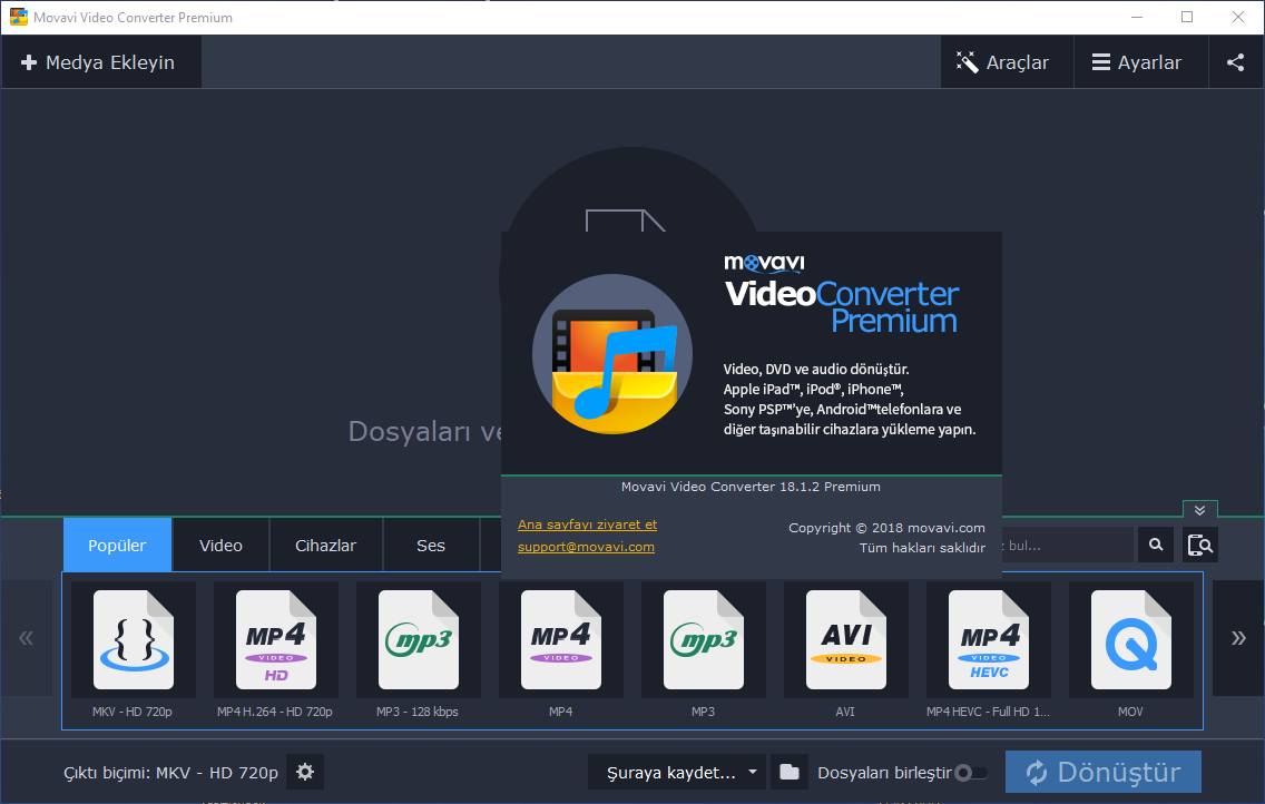 Movavi Video Converter Premium 18.4.0 | Katılımsız