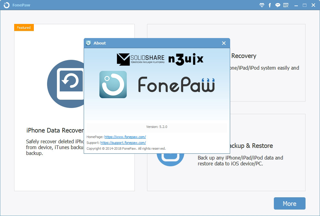 FonePaw: iPhone Data Recovery 6.1.0 | Full