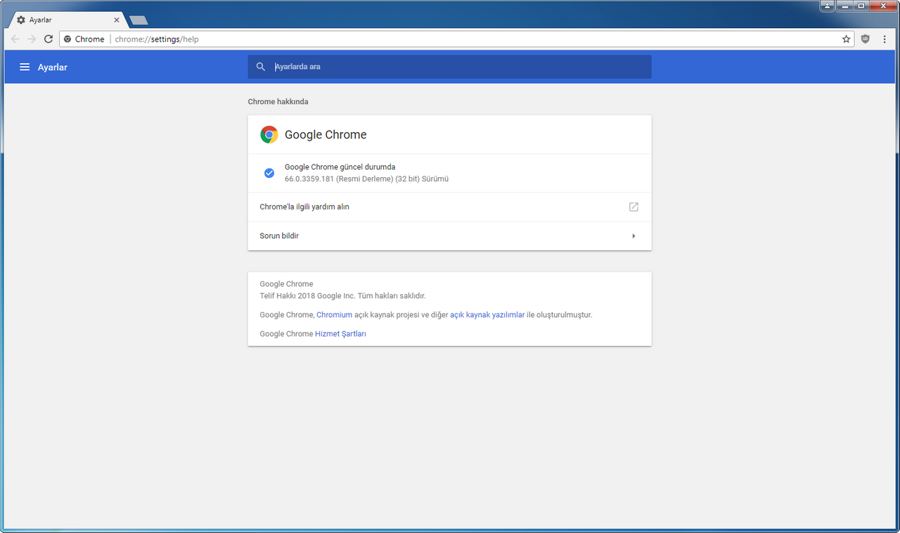Google Chrome 67.0.3396.62 | uBlock Origin | Katılımsız