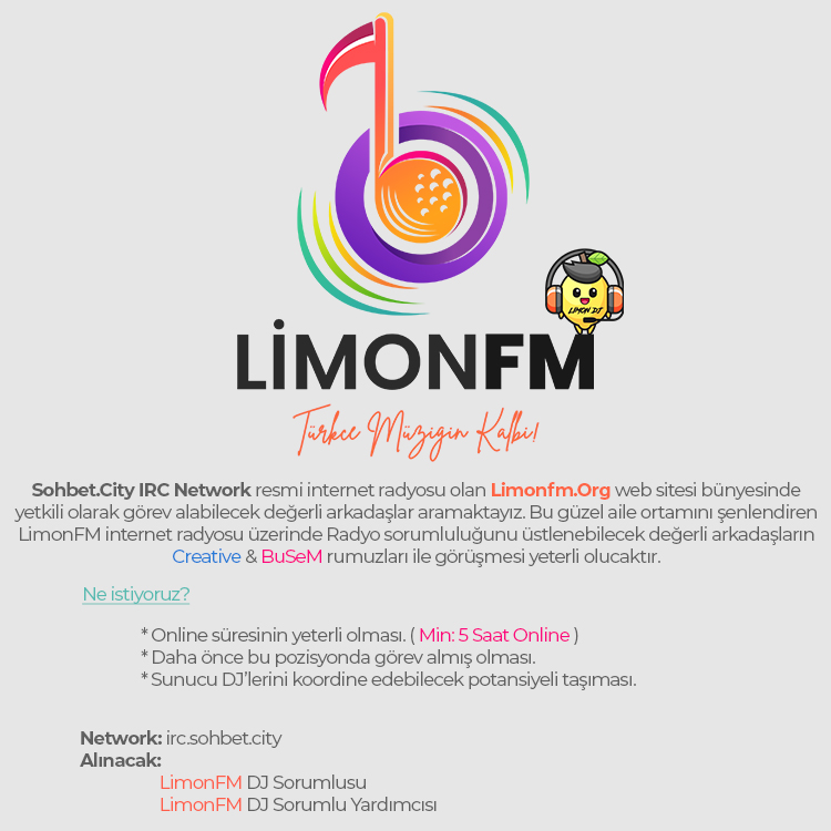LimonFM.Org - Radyo Sorumlusu & Yardmcs Aryoruz