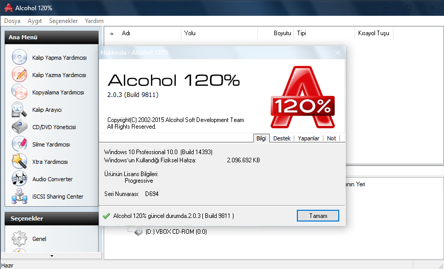 Alcohol 120% 2.0.3.10521 | Katılımsız