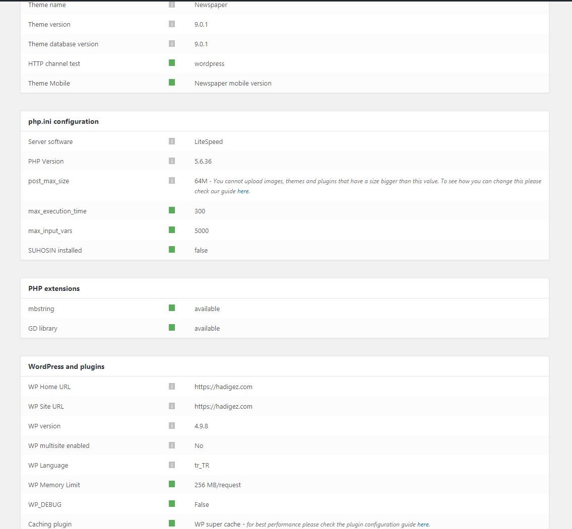 System Status