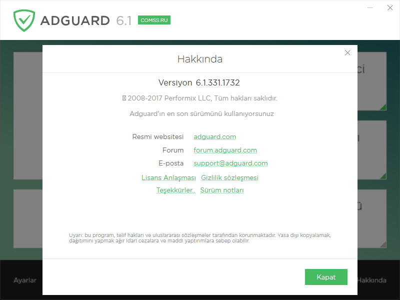 Adguard Premium 6.1.331.1732 | Katılımsız
