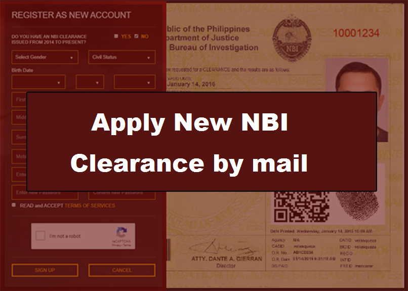 #Apply New NBI Clearance by mail