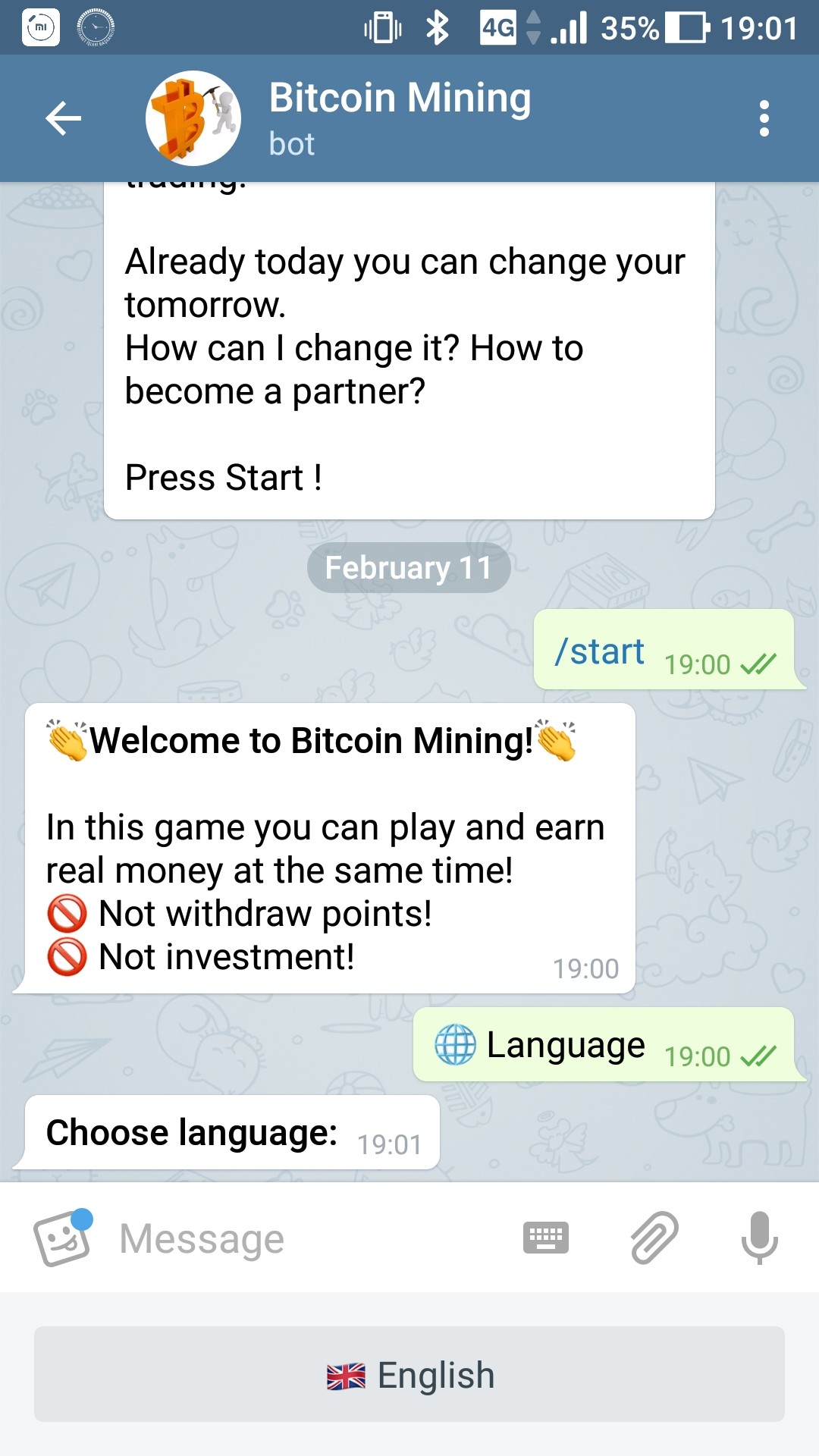 Майнинг в телеграмме. Телеграмм бот биткоин. Фанфики BTC Telegram.