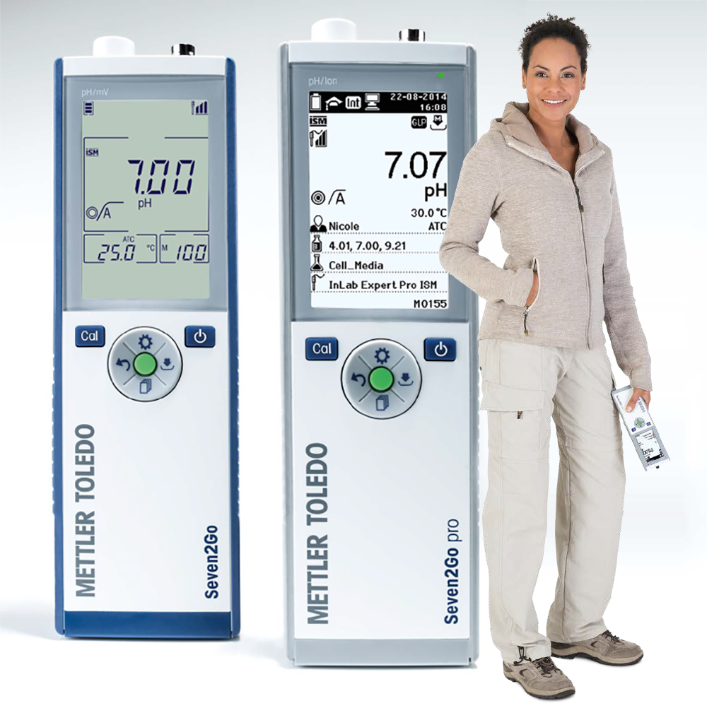 Mettler Toledo Seven2Go™ pH/İyon Metre S8 Biyo Kiti, Inlab Routine Pro-ISM pH Elektrodu ile