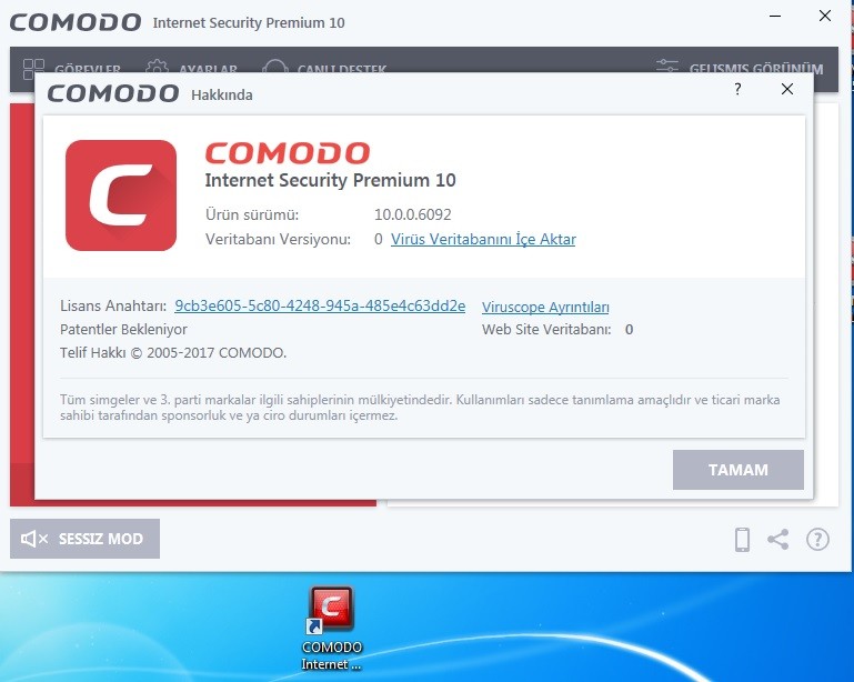 Удалить comodo internet security