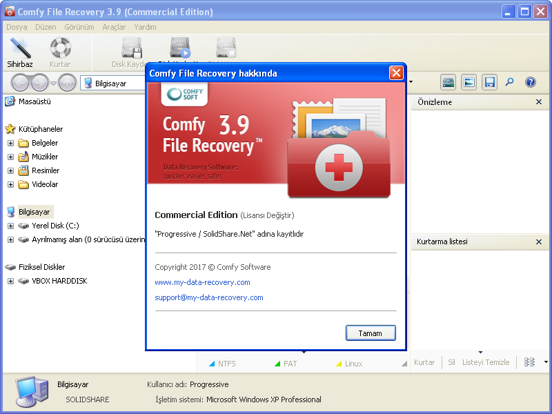 Comfy File Recovery 3.9 Commercial Edition | ML-TR | Katılımsız