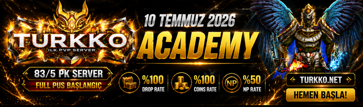 TURKKO.NET ▌''ACADEMY'' Sunucusu 10 TEMMUZ Time 22:00 ▌Ücretsiz Full Pus Başlangıç ▌83/5 PK Server banner