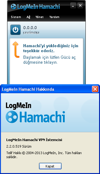 Hamachi 2.2.0.607 Final | Katılımsız