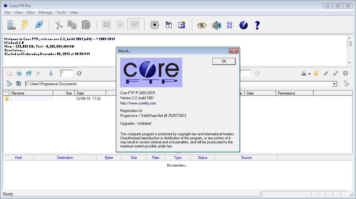 Core FTP Pro 2.2 Build 1861 | Katılımsız