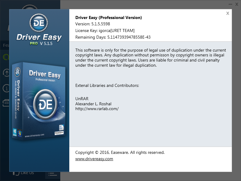 DriverEasy Professional 5.1.5.5598 | Katılımsız