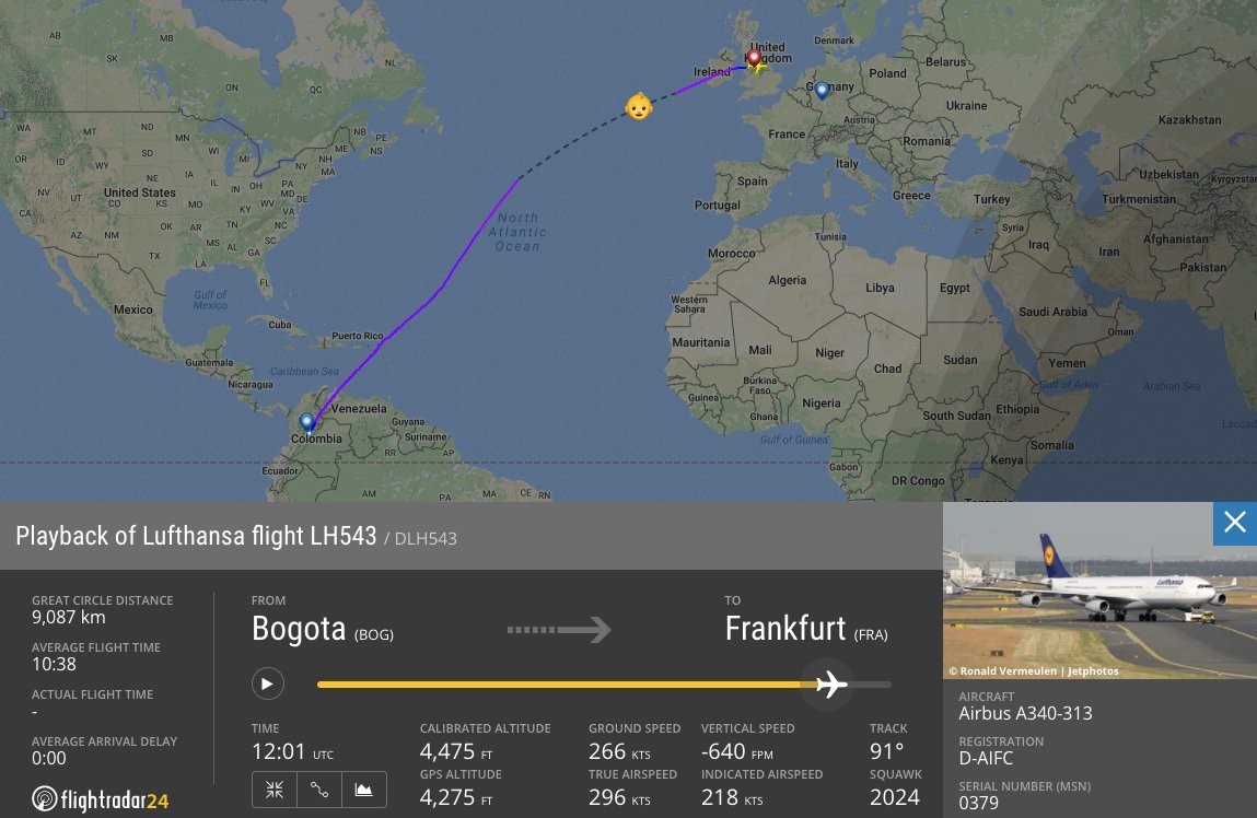 Карта полетов lufthansa