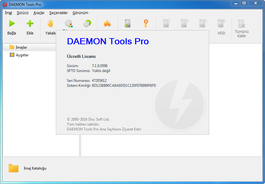 DAEMON Tools Pro Advanced 7.1.0.0596 | Katılımsız