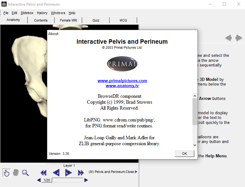 Primal Pictures Interactive Pelvis and Perineum 3.30 | PORTABLE