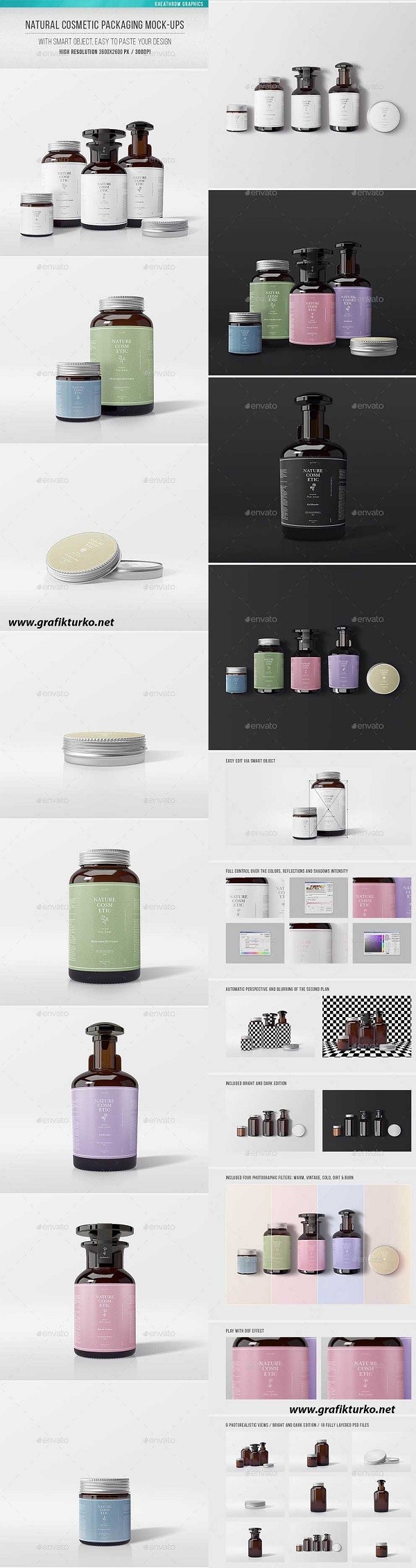 Graphicriver Natural Cosmetic Packaging Mock-Ups 16639138 - PSD