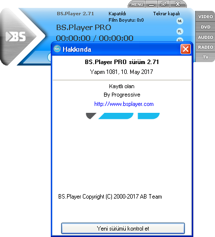 BS.Player Pro 2.71.1081 Final | Katılımsız