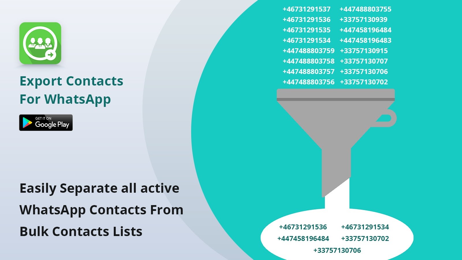 #Easily Separate All Active WhatsApp Contacts From Bulk Contacts Lists