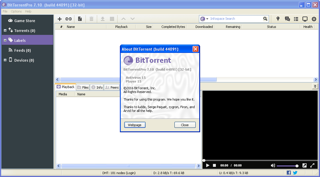 BitTorrentPro 7.10 Build 44091 | Katılımsız