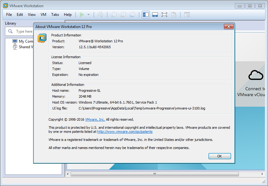 VMware Workstation Pro 12.5.1 Build 4542065 (x64) | Katılımsız