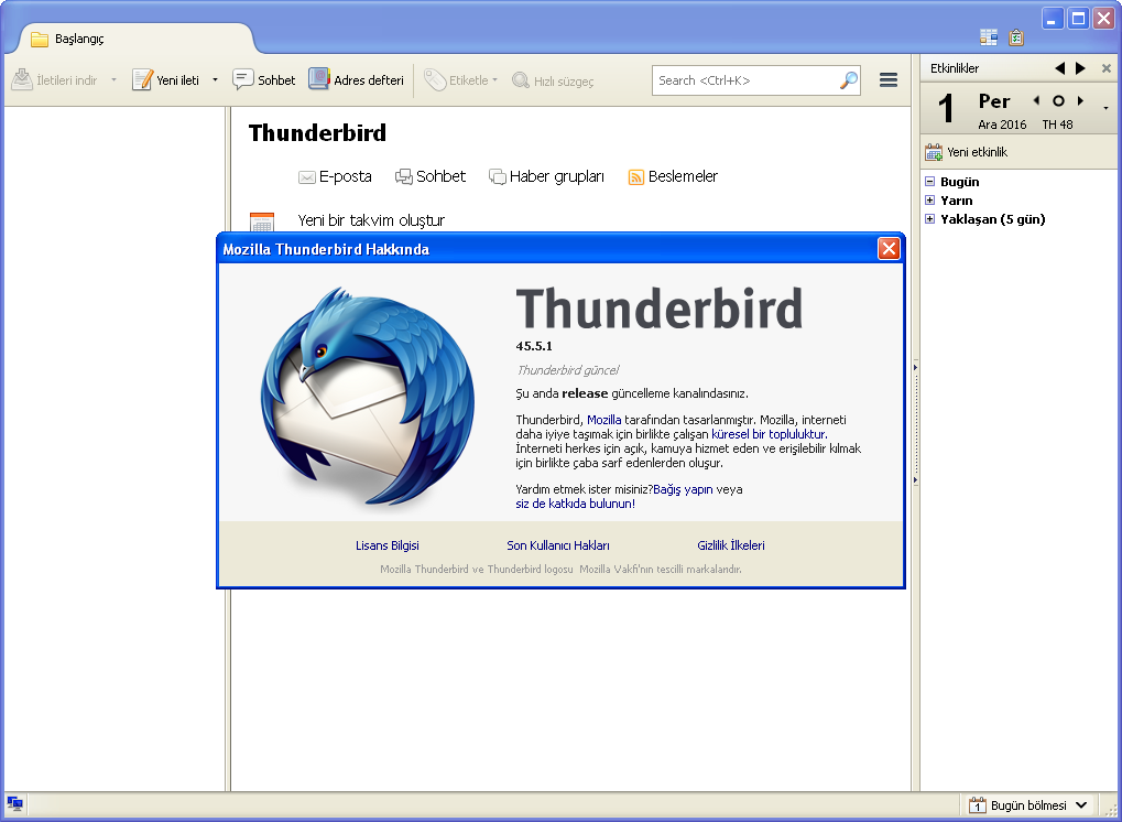 Mozilla Thunderbird 52.9.1 Final | EN-TR | Katılımsız