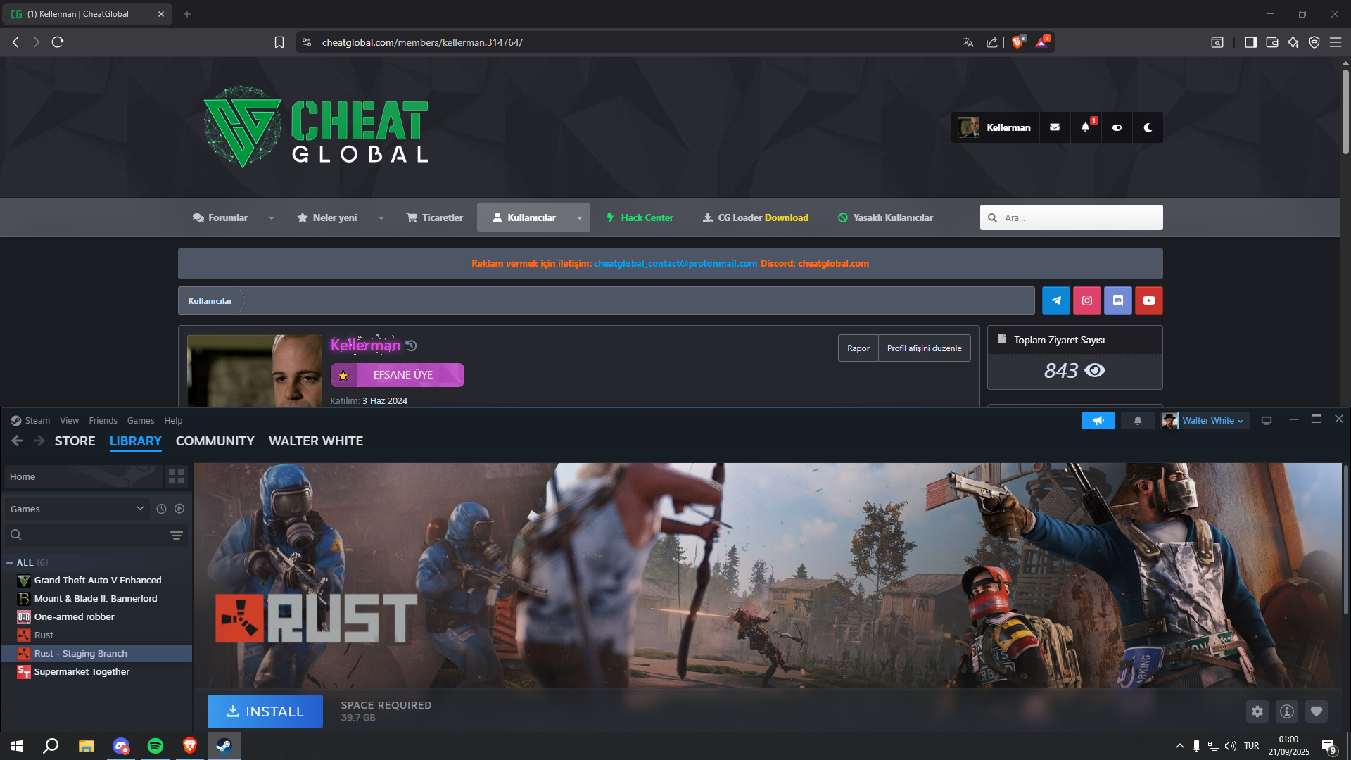 Satıyorum - Rust hesabımı satıyorum | CheatGlobal