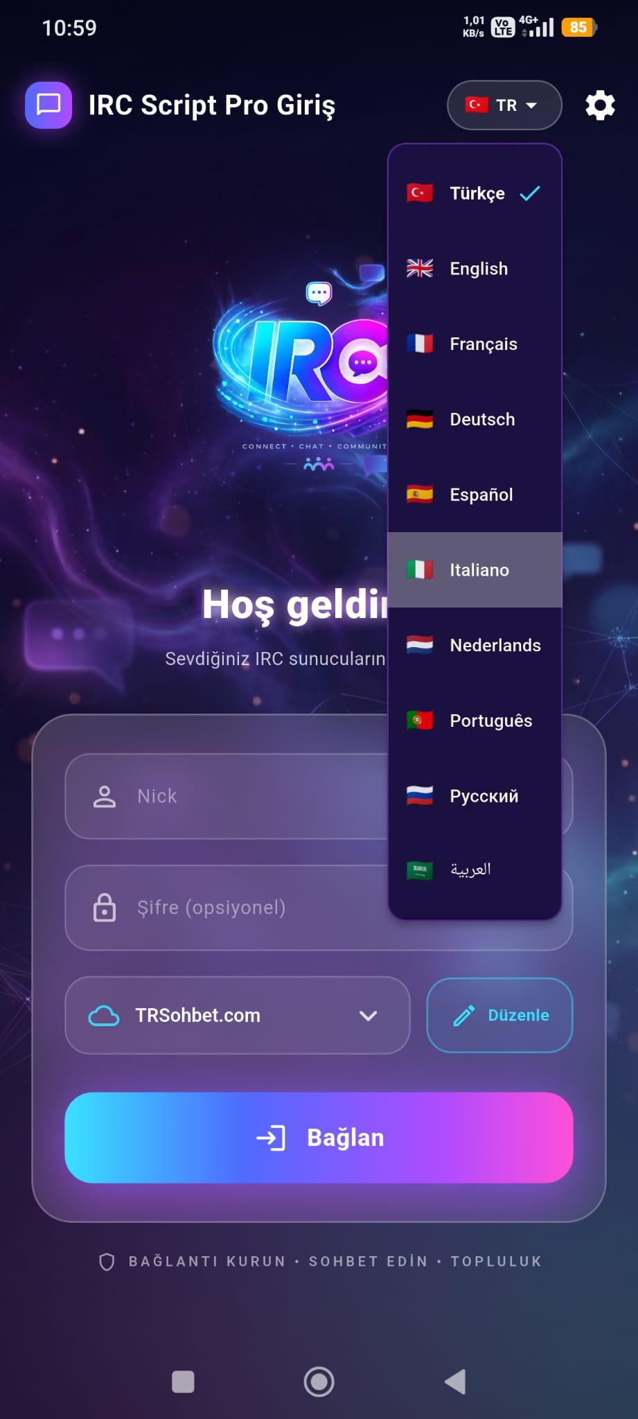 Mobil IRC Script PRO