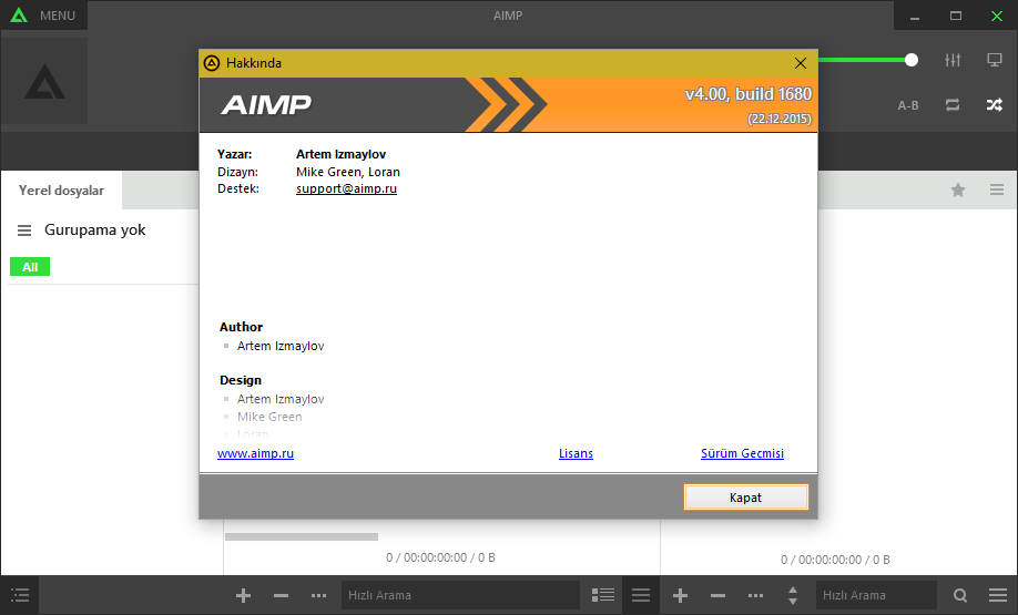 AIMP 4.00 Build 1680 Final | Katılımsız