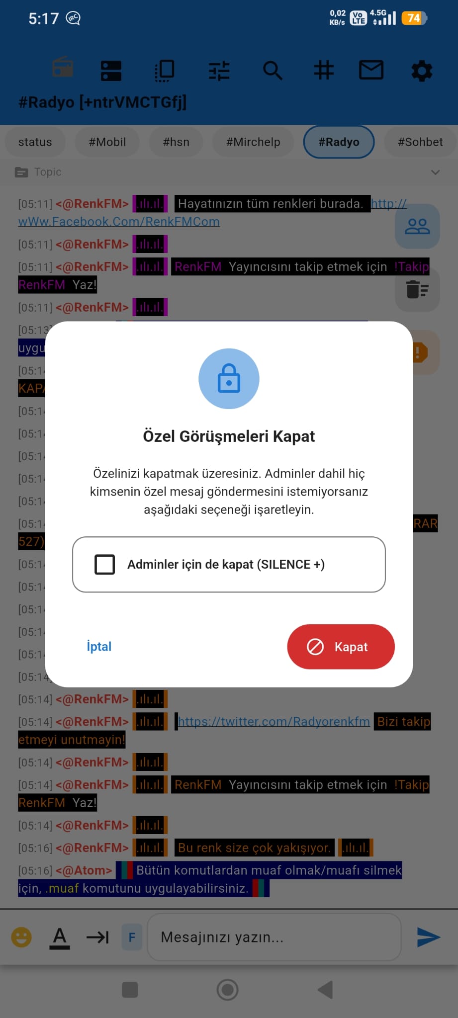 Mobil IRC Script PRO