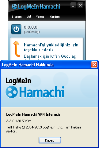 Hamachi 2.2.0.420 Final | Katılımsız