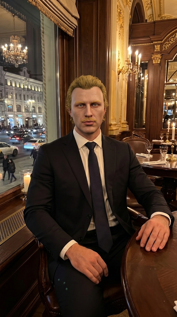 Samuel Voss Rockford şık bir restoranda