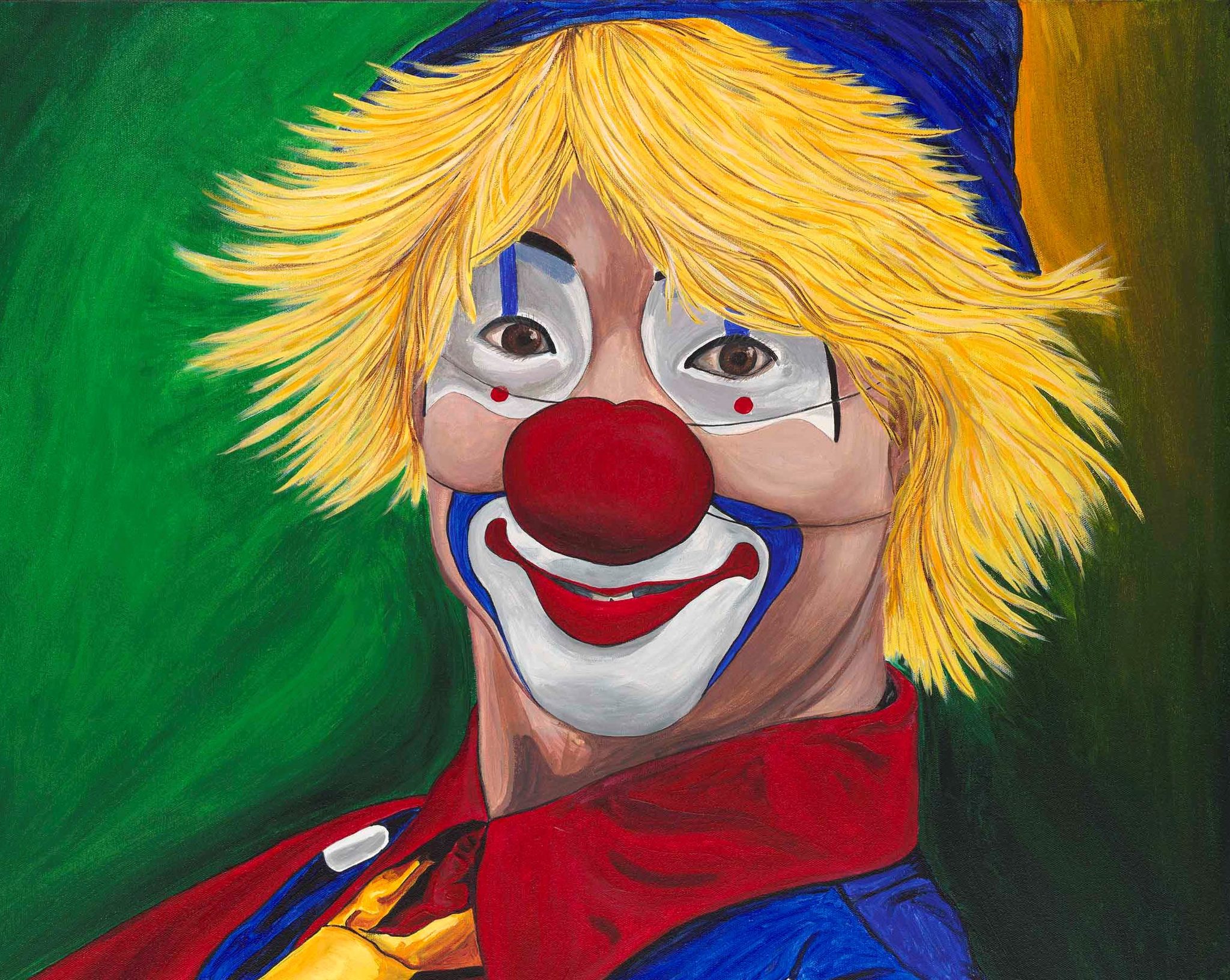 Нарисовать лицо клоуна