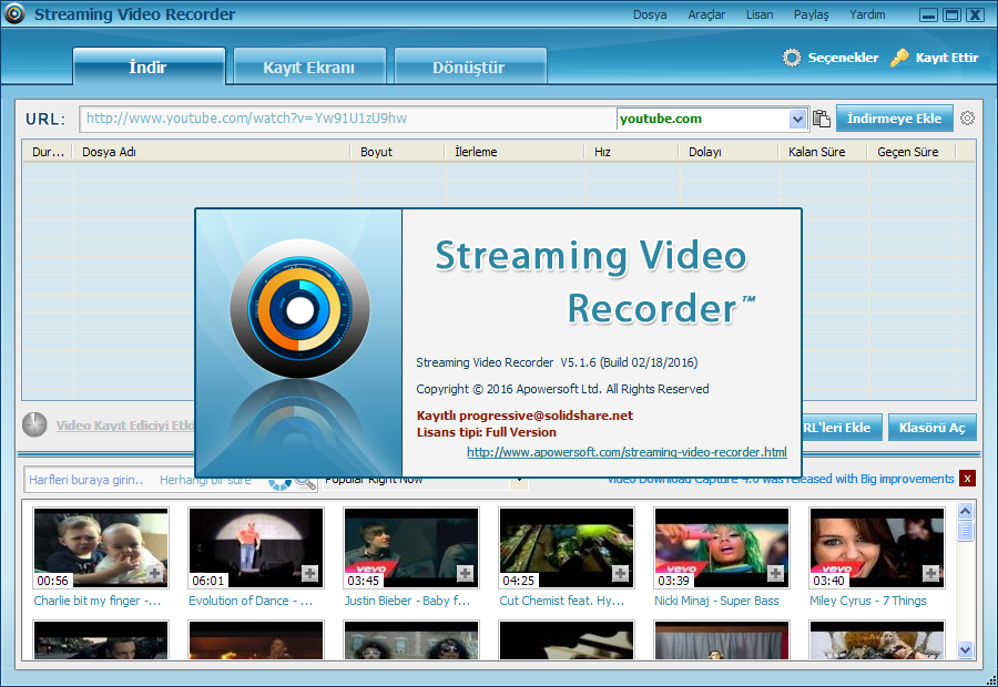 Apowersoft Streaming Video Recorder 5.1.6 | Katılımsız