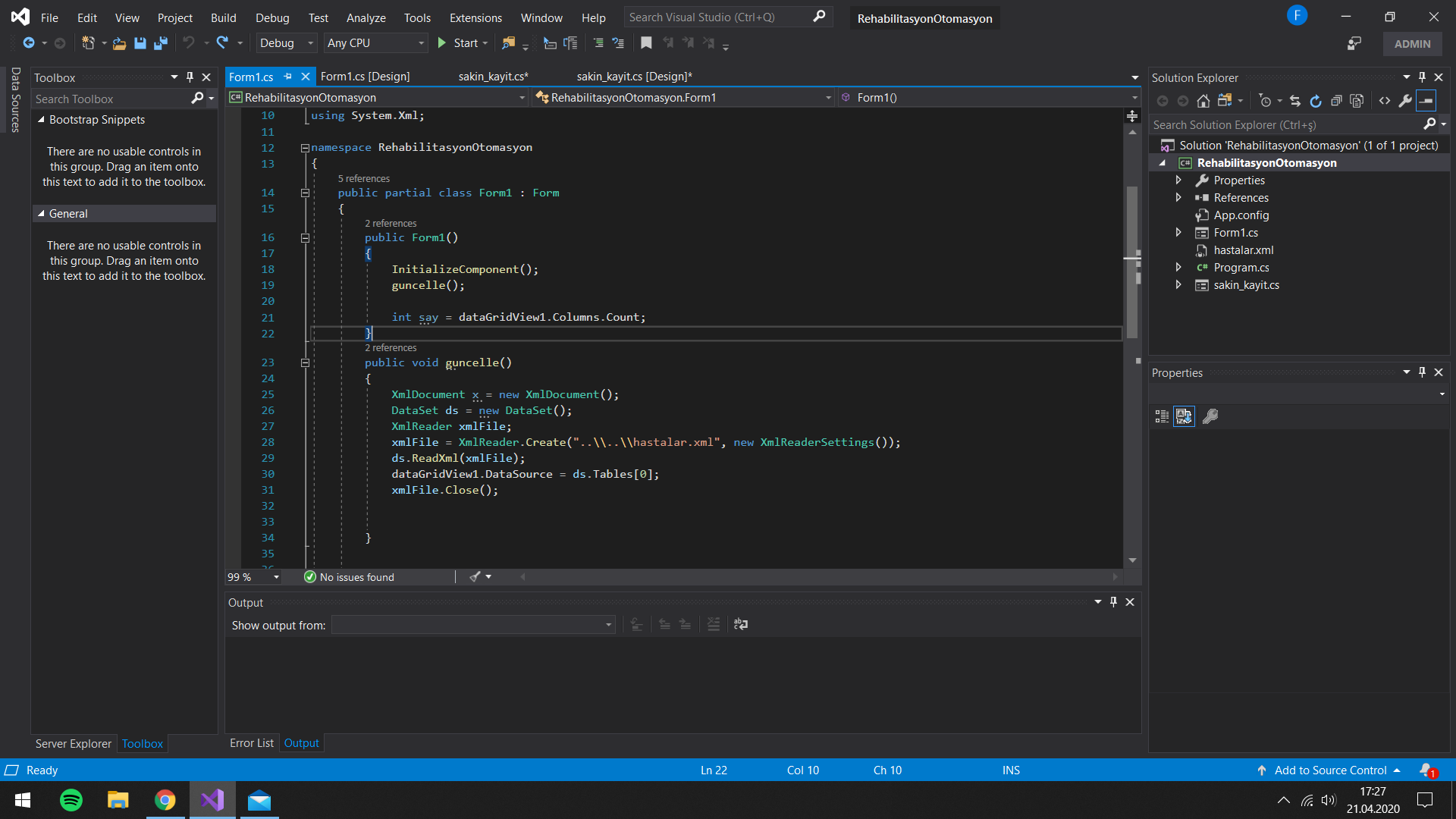 Как создать проект в visual studio 2019 с