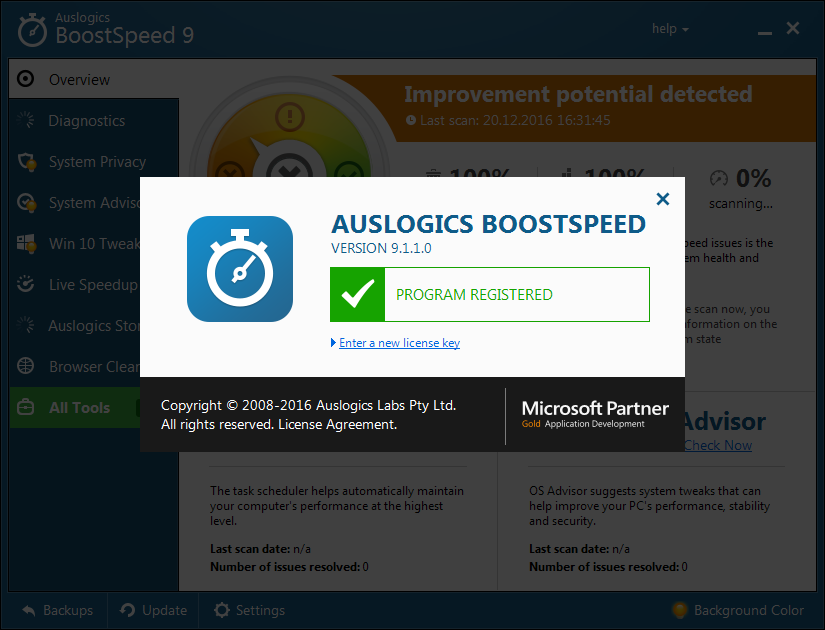 Auslogics BoostSpeed Premium 9.1.1.0 | Katılımsız