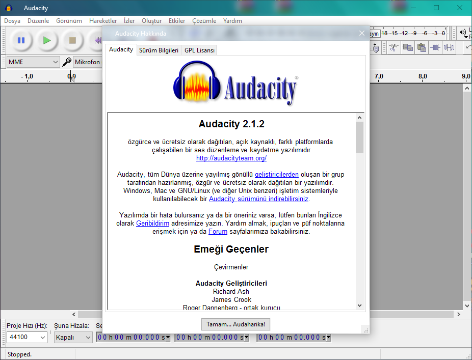 Audacity 2.1.3 Final | Katılımsız